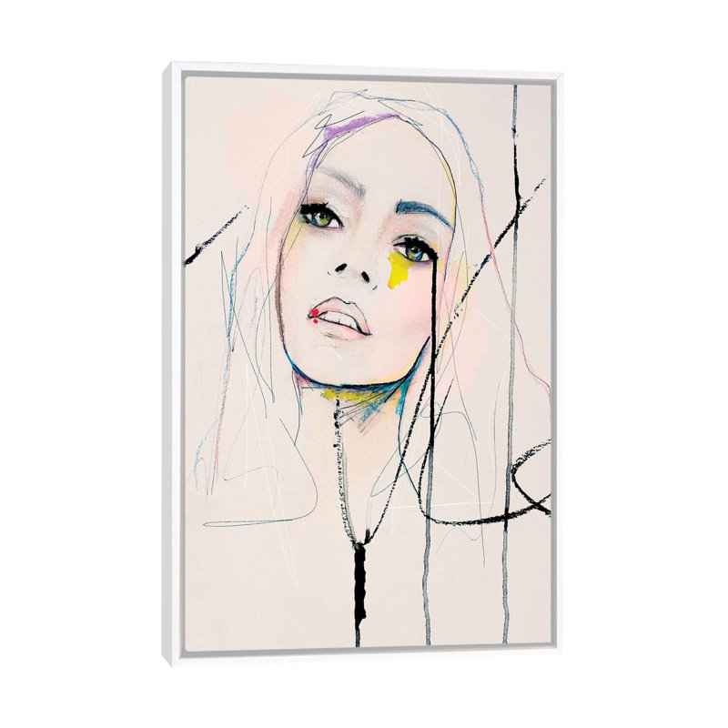 Mending Rapture by Leigh Viner - Print on Canvas, White Framed, 66.04 cm H x 45.72 cm W