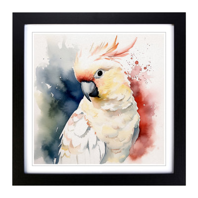 Cockatoo Watercolour - Framed Print