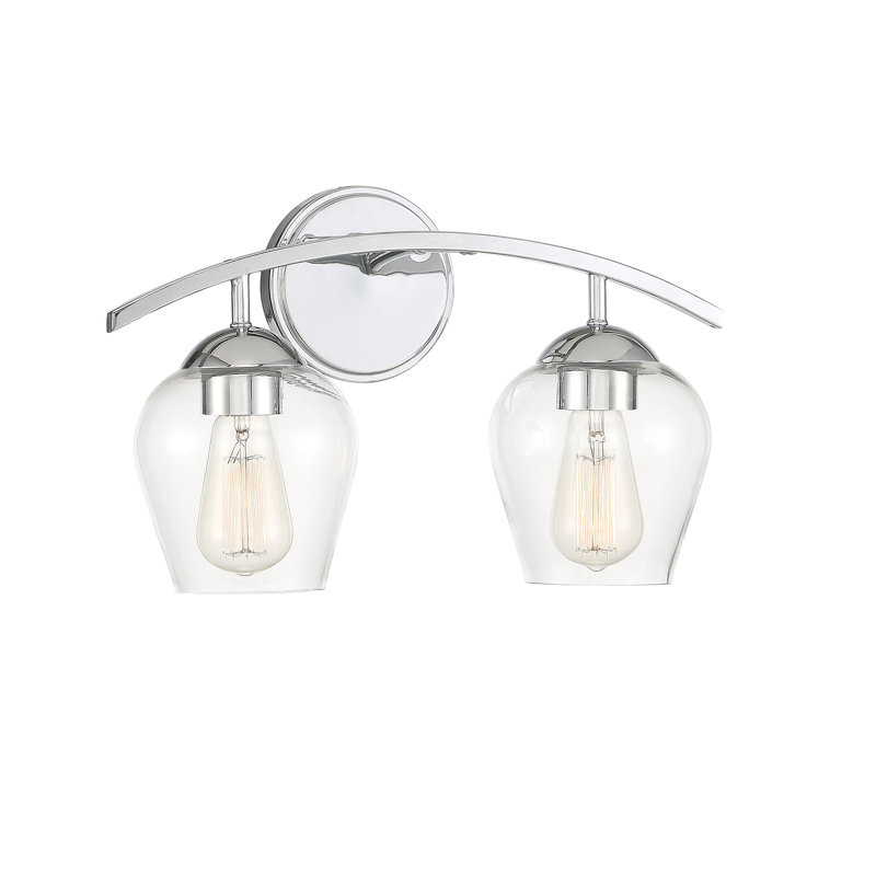 Schoenfeld 2-Light Dimmable Vanity Light in Chrome, Chrome