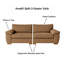 2 Seater Corduroy Sofa-1370086345