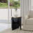 Modern Black and Brown Square Side and End Table