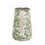 Vase en céramique blanc avec motif floral vert