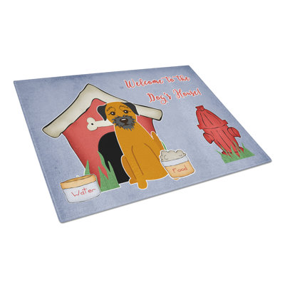Dog House Wood Glass Cutting Board
