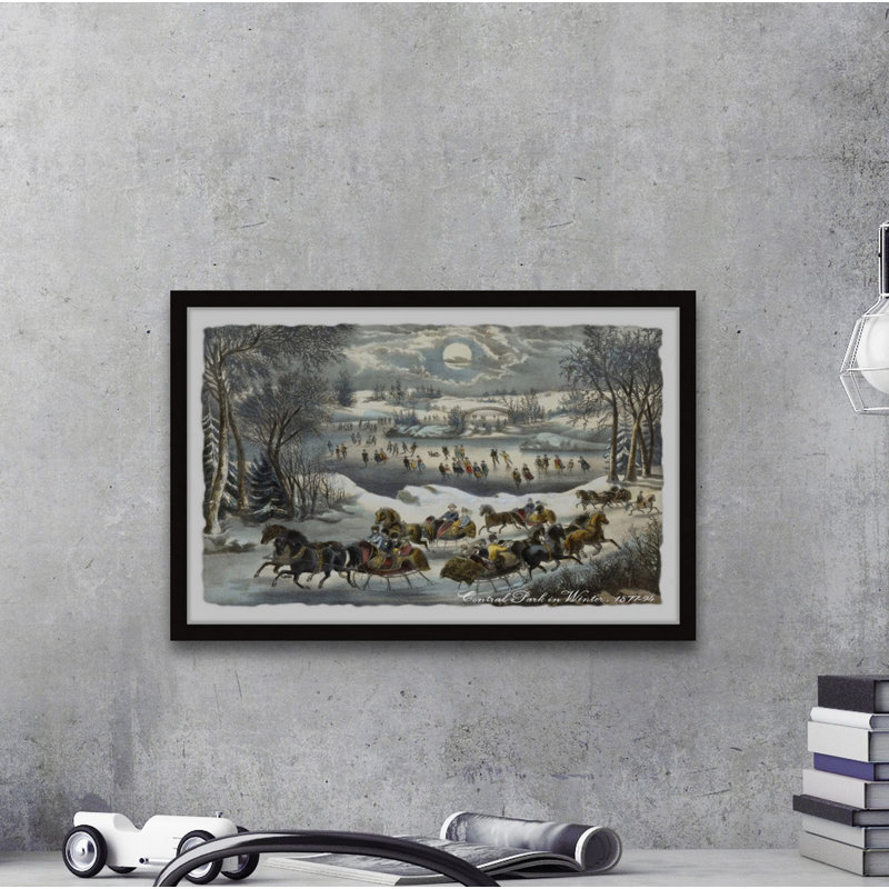 Midnight in the Park - Cadre photo, reproduction d'art sur papier, H 12 po x l 18 po x P 1,5 po
