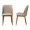 Gordonville Dining Chair Solid Wood and Walnut Faux Leather, 31.88'' H X 20'' W X 21.5'' D
