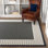 Delshire Striped Machine Woven Indoor / Outdoor Rug