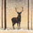 Brown Deer Rustic Canvas - Roe Deer in Winter Home Decor