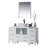 Mance 54.38 " W Freestanding Standard Free Standing Single Double Single Vanity Bathroom Vanity With Ceramic Top with Mirror-24551121