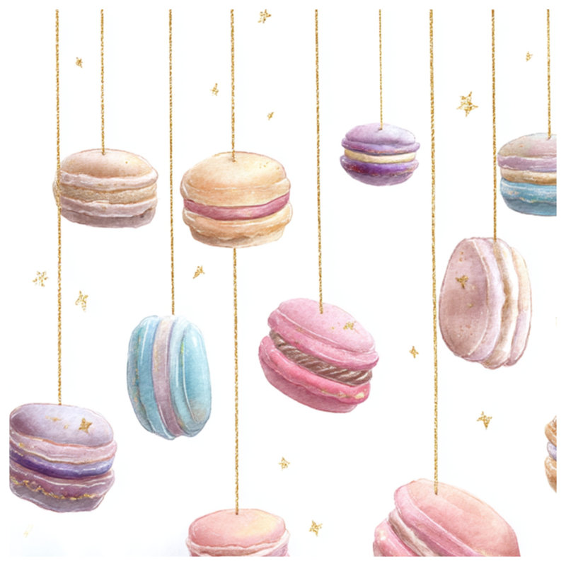 Hanging Macarons With Stars Blankets, 50in W x 60in H