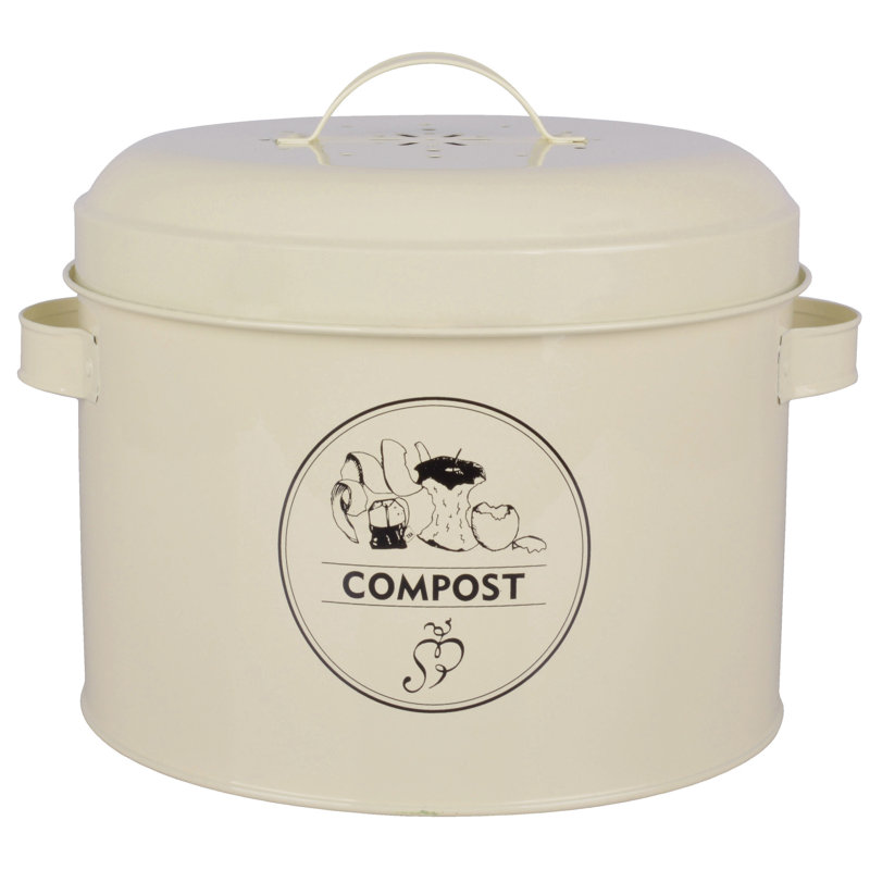 Acier au carbone étain 1,6 gallon Composteur de cuisine