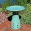 Classic Freestanding Ceramic Outdoor Bird Bath, UV-Resistant Finish - Seafoam-1737119967