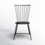 Chaise d'appoint en métal avec dossier Windsor en noir