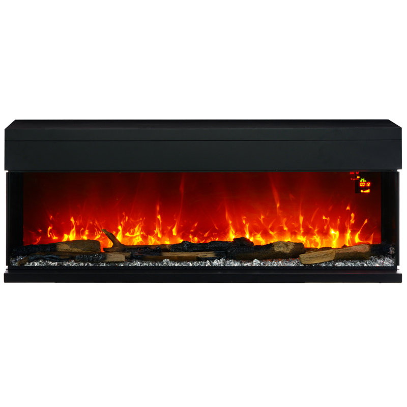 Symple Stuff Black Electric Fireplace with 5652 BTU, 50cm H x 127cm W x 26cm D