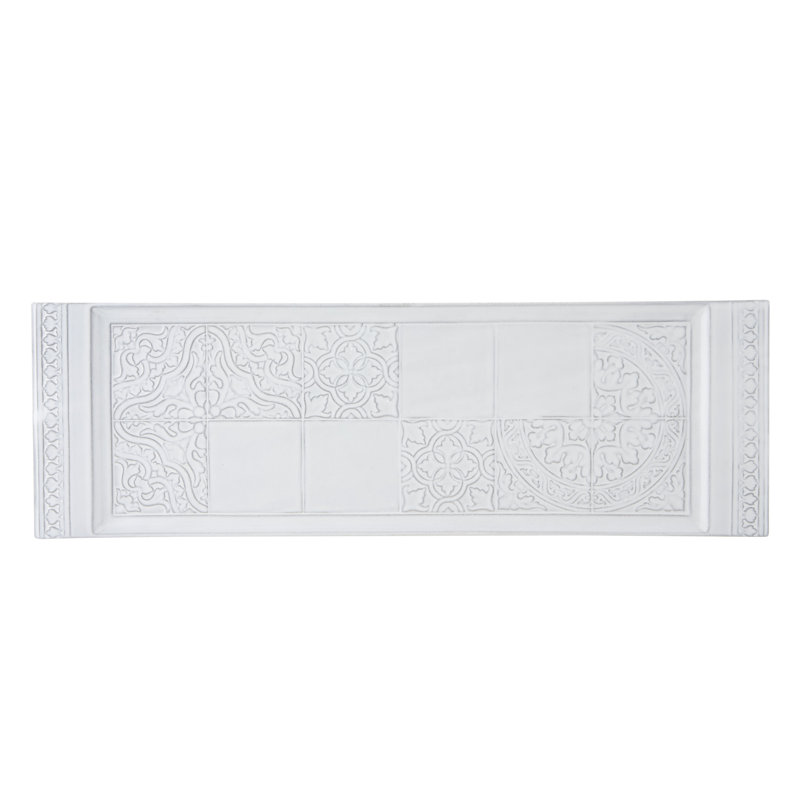 Rua Nova Earthenware Tray, Antique White