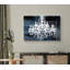 «Glam Crystal Chandelier Silhouette» sur toile de fond abstraite, reproduction d'art sur toile-1440854329-1440854279-1440854272
