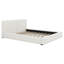 Grand lit tapissier avec base solide-386142557