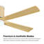 54 po Ventilateur de plafond encastré en rotin avec 5 pales-7752232-7752235