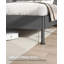 King Bed Frame, 150×200 cm, Upholstered Metal Bed Frame with Headboard, Max. Load Capacity 500kg, Easy Assembly, No Box Spring Needed