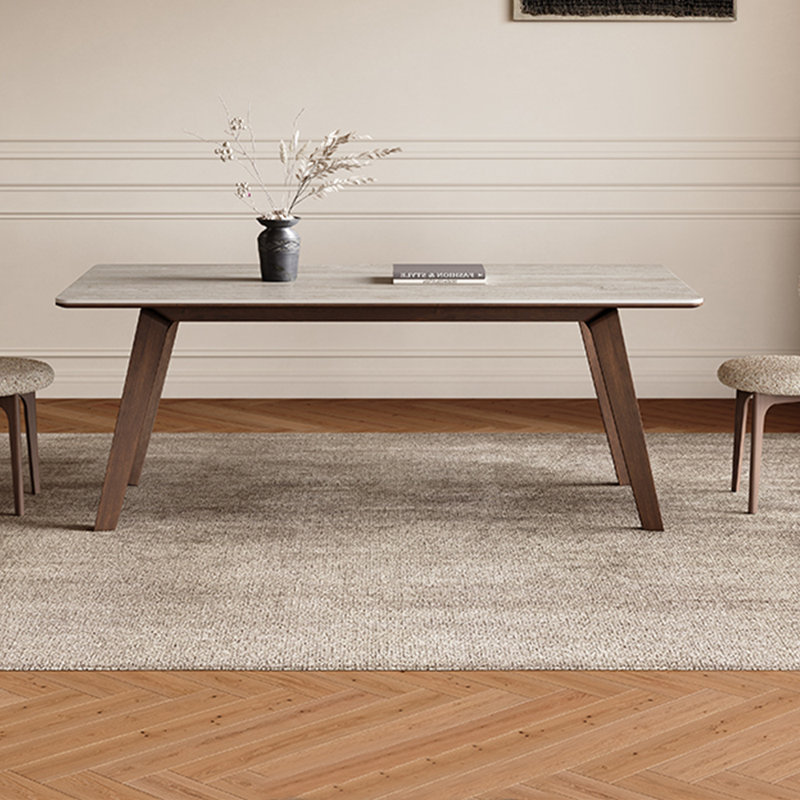Élégante table en frêne blanc et chaises en chêne, H 29,52 po x L 55,11 po x l 31,49 po