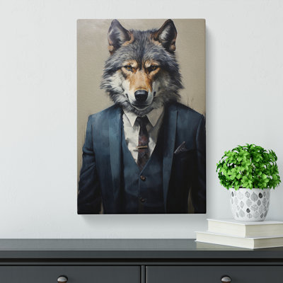 Wolf Painting - Wrapped Canvas