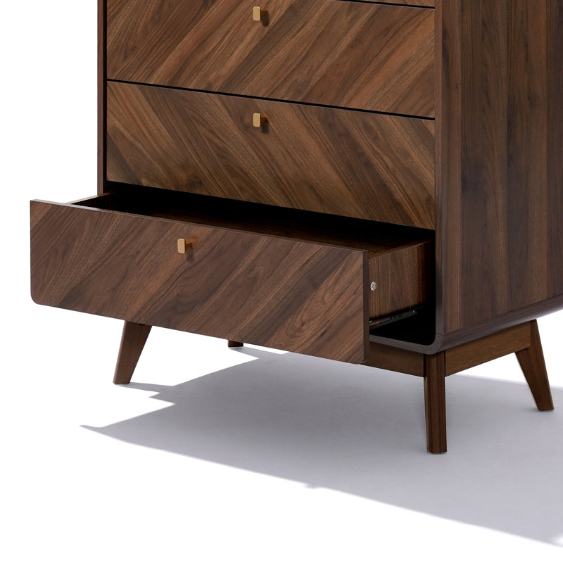 Theo Engineered Wood 48-Inch Tall 5-Drawer Bachelor Chest