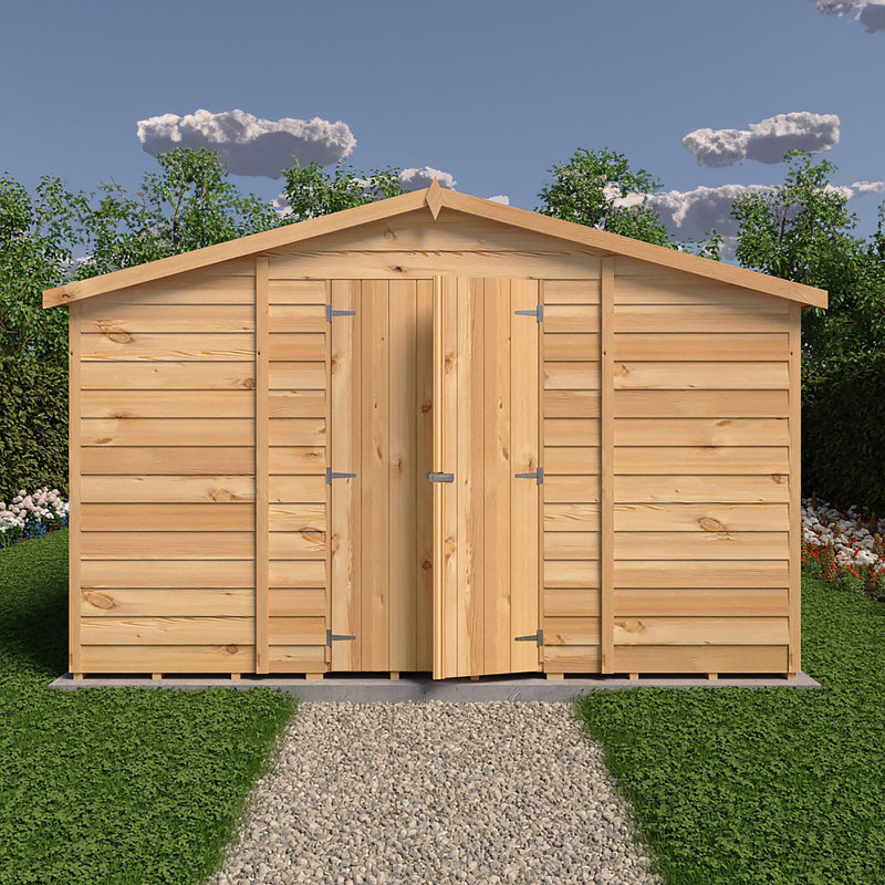 10 ft. W x 20 ft. D Garden Value Overlap Shed, No