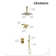 Crozet Thermostatic Shower System with Dual Shower Head and Hand Shower (Valve Included)
