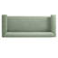 Canapé moderne moderne avec causeuse verte, revêtement en polyester, style compact pour les espaces confortables