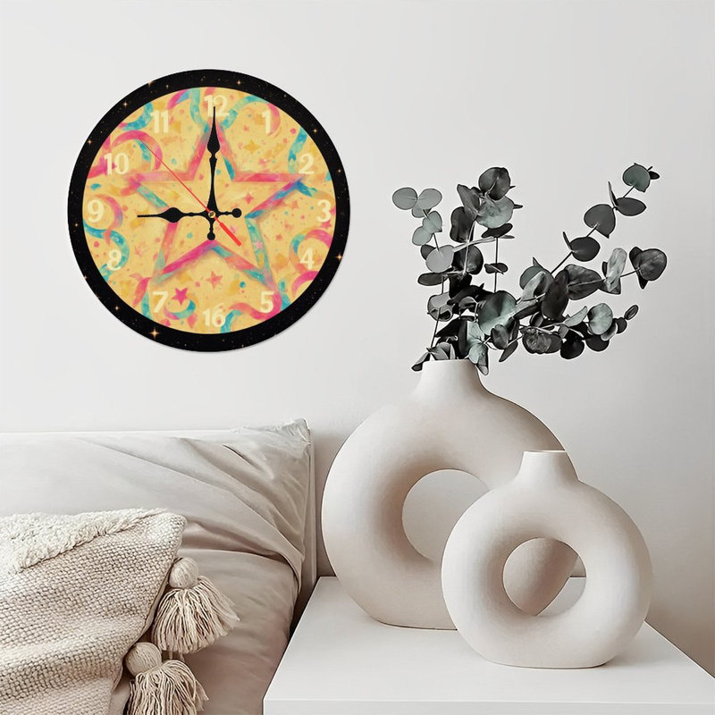 Horloge-Face-Avec-Ornements-Flocons de neige