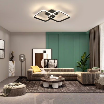 Dual Square 2-Light 69cm LED Ceiling Light