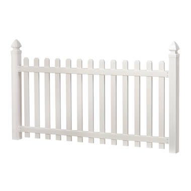 Zippity Outdoor Products 3.5 ft. H x 7.6 ft. W Manchester No-Dig Vinyl Fence  (2 Panels) & Reviews