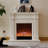 Ivory White Landscape Electric Fireplace-108051582