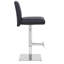 Upholstered Adjustable Height Bar Stool with Stainless Steel Frame-350846131