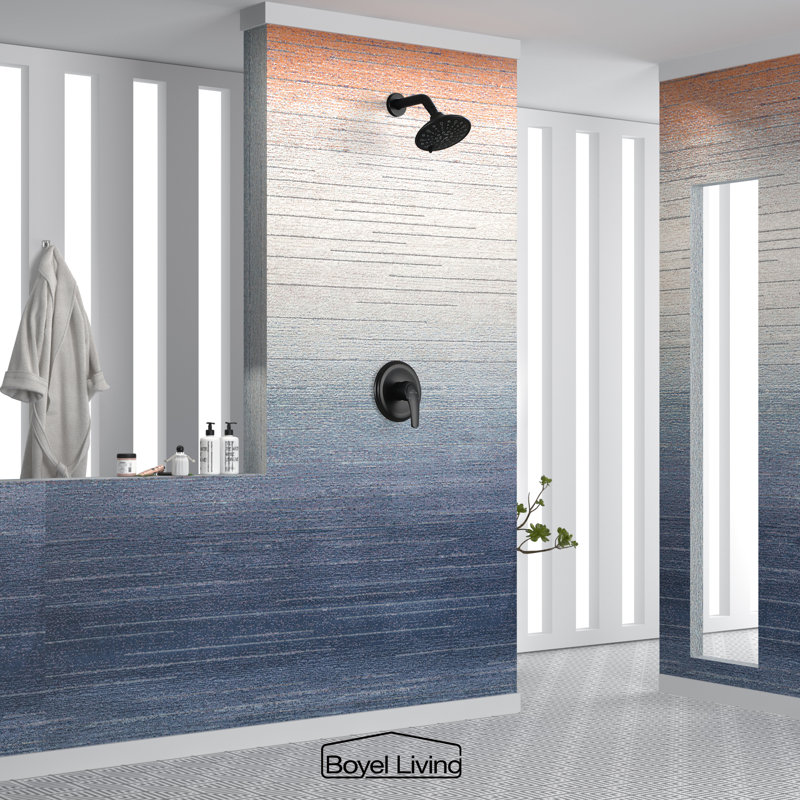 Système de douche mural complet avec valve brute