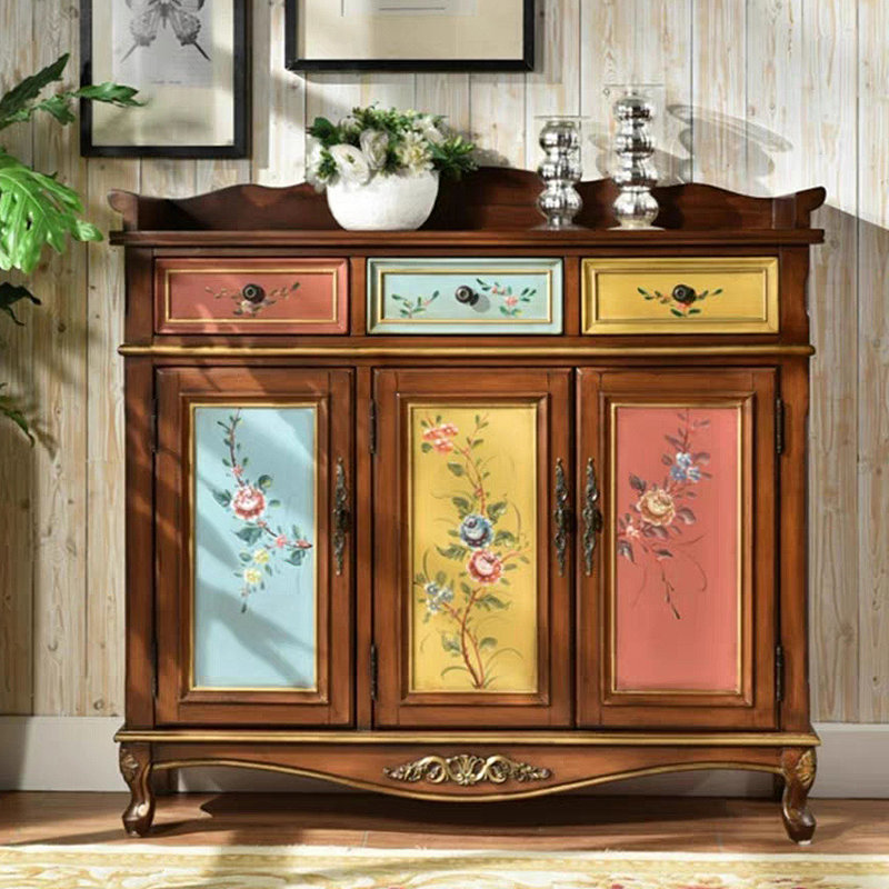 Armoire d'appoint en bois massif Retro