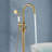 Topcraft Single Handle Floor Mounted Freestanding Tub Faucet with Handheld Shower-63559842