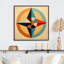 «Midcentury Compass», abstrait géométrique rétro sur toile-780827193-780827170