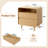 Nightstand Set Of 2, Bed Side Table Set Of 2 With Charging Station, Round Corner Wood Night Stand, 23.7"W X 15.8"D X 25"H-1379047650
