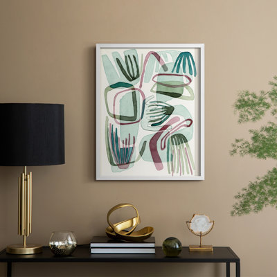 Sea Abstract II, reproduction encadrée - bois massif