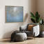 Art mural sur toile bleu texturé éthéré