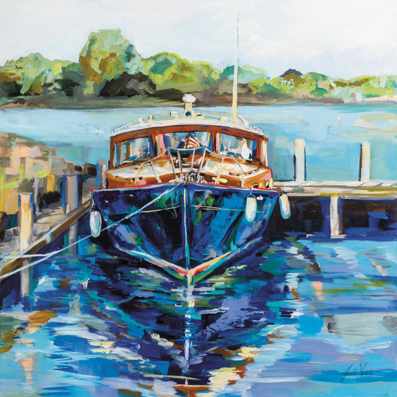 Showtime par Jeanette Vertentes - Peinture, H 12 po x l 12 po, Toile tendue