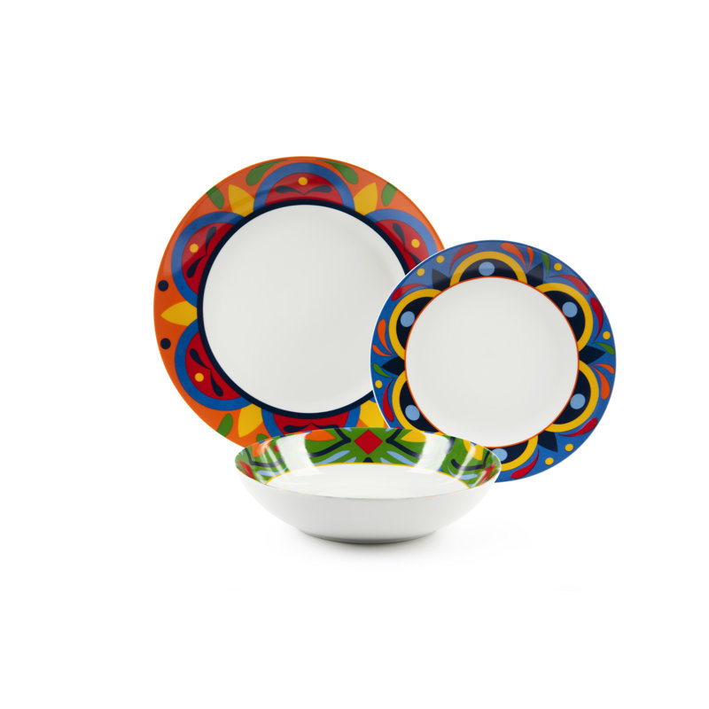 Cancun Porcelain Dinnerware - Service for 4