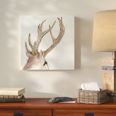 « gilded cerf », reproduction de peinture à l’acrylique sur toile tendue