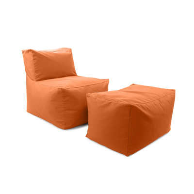 Talleyrand Outdoor Pouf Chair Cover, Seascape Canyon by Latitude Run