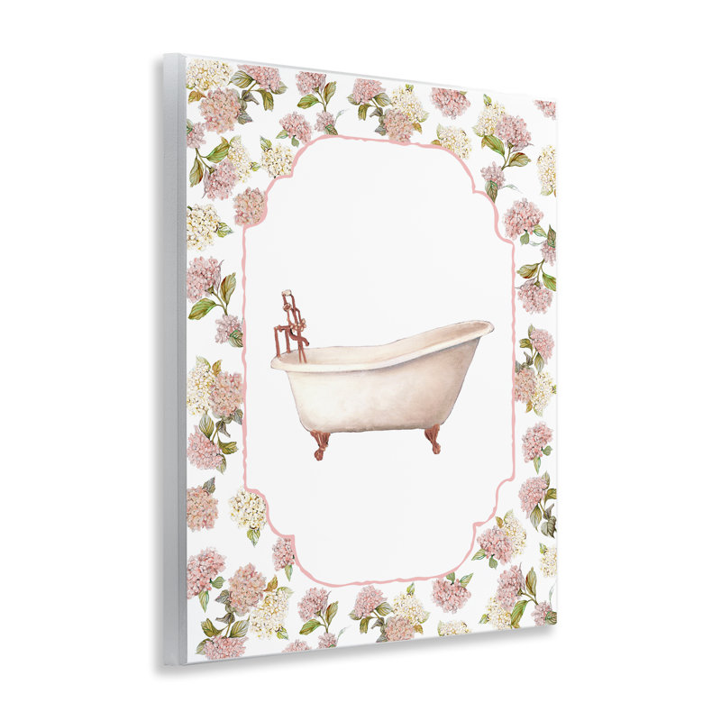 Elegant Hydrangeas Bathtub Wall Plaque, design by Carol Robinson