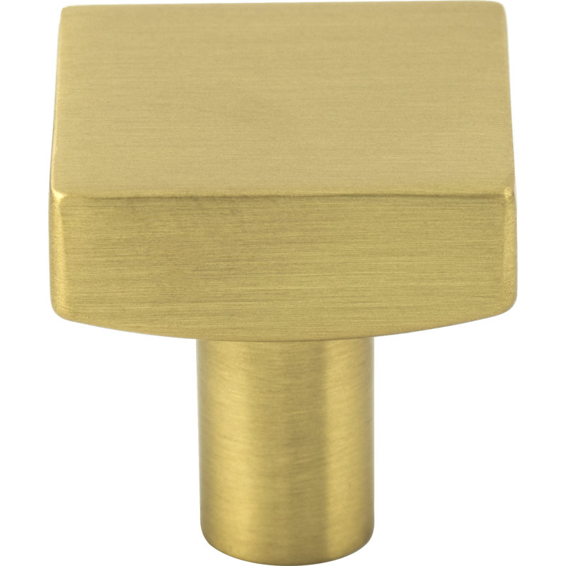 Dominique Square Knob, Brushed Gold