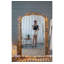 Miroir pleine longueur 66 po x 36 po, miroir arqué suspendu ou appuyé contre le mur, grand miroir doré pour le salon