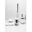 Universal Toothbrush Holder - Free Standing - 5" Stainless Steel/Glass/Polished Chrome