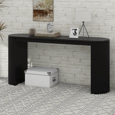 Console moderne avec plateau ovale