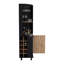 Armoire de bar Audra, six tablettes, quatre tablettes avec porte-1274697141